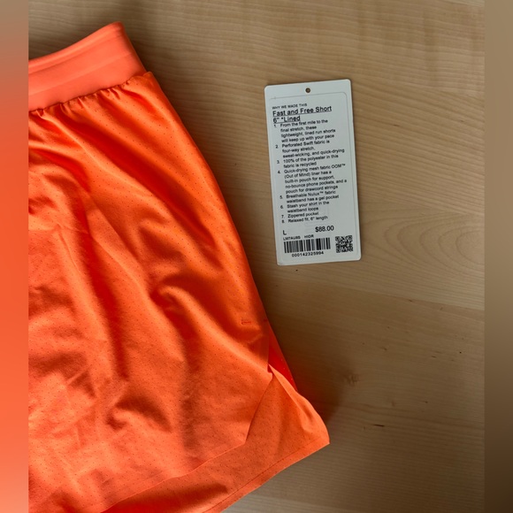 Lululemon fast and free 6" lined running shorts - Picture 4 of 8